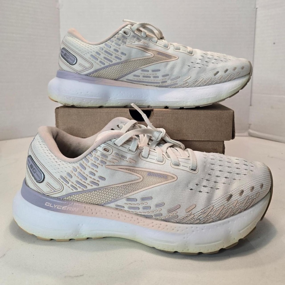 Brooks Glycerin 20 Womens Running Shoes Cream Lavender 1203691B199 Women's - 9US